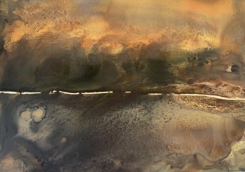 Aus dem Zyklus „Moorlandschaften“ van Siegfried Krön, Schilderij te koop op Singulart