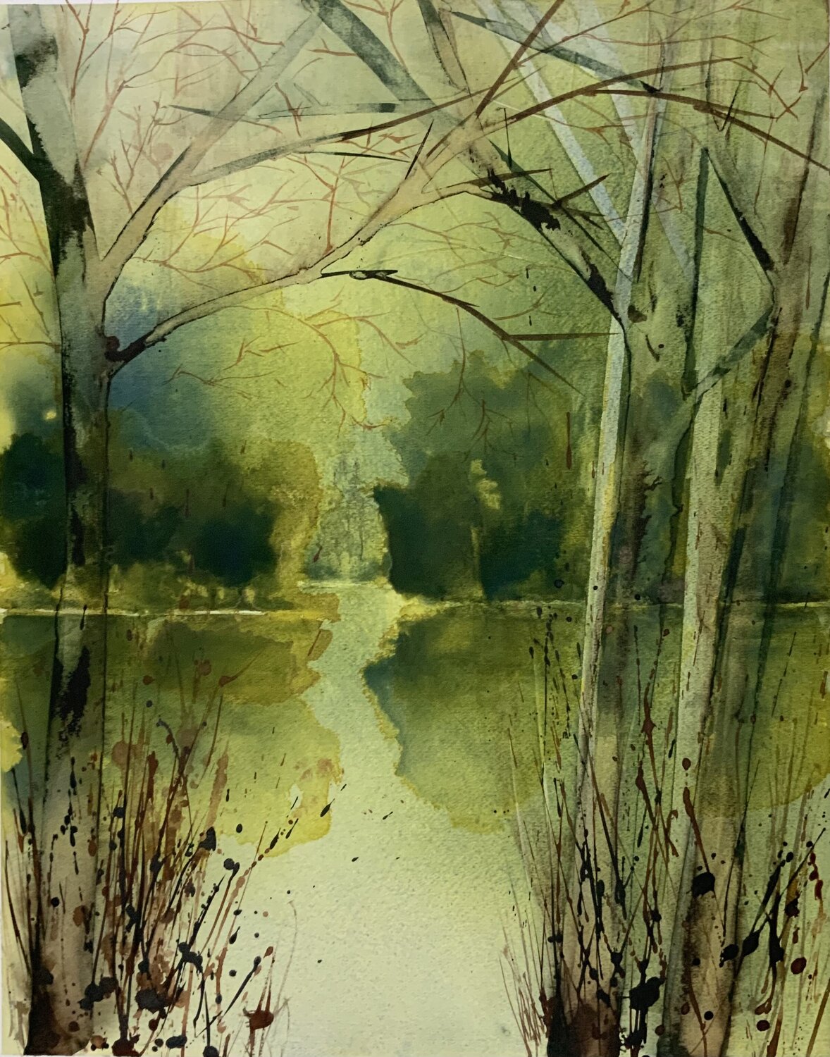 Aus dem Zyklus „Auenlandschaft“ Siegfried Krön Originalgemälde zu verkaufen