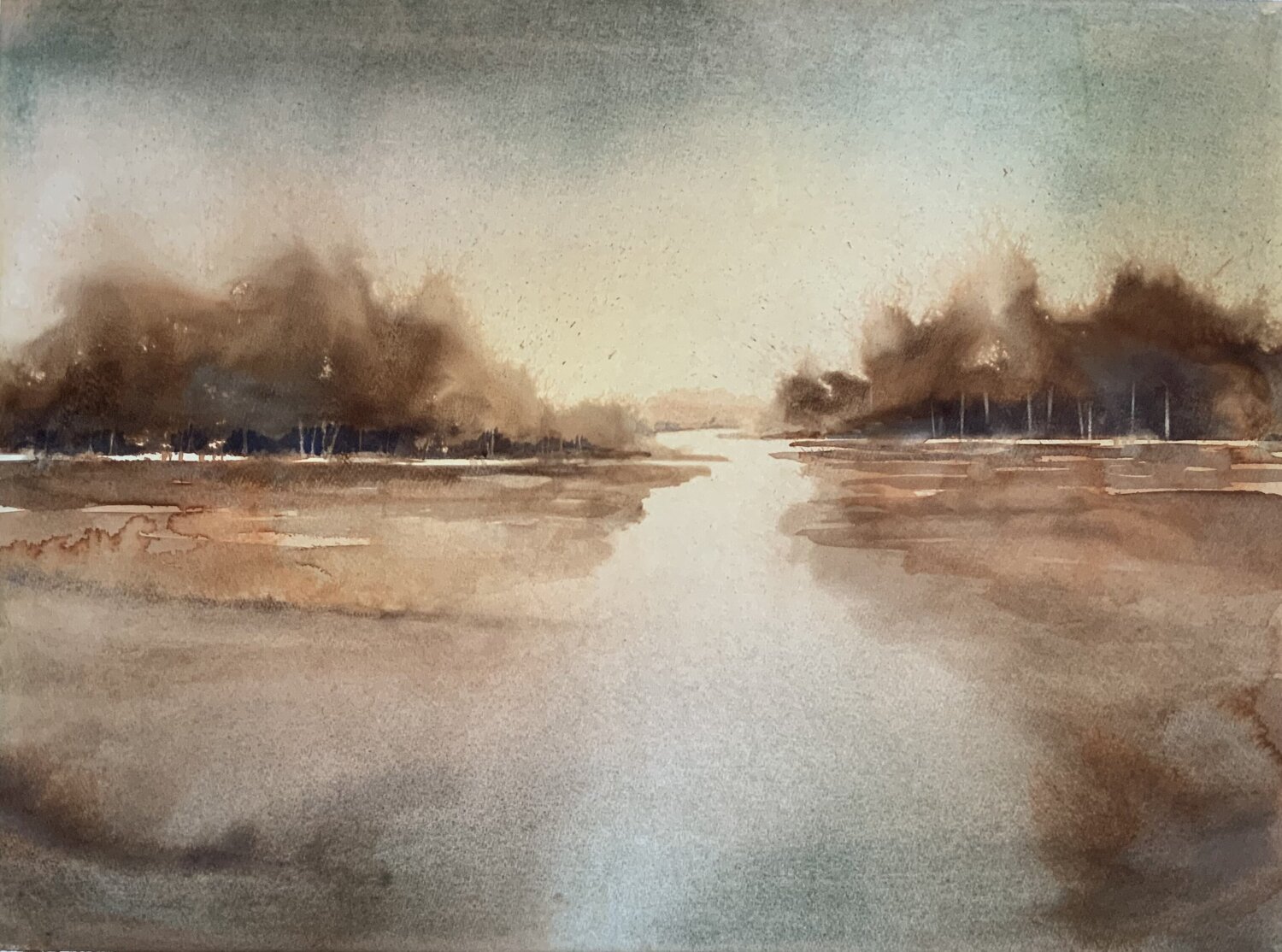 Aus dem Zyklus „Auenlandschaft“ Siegfried Krön Originalgemälde zu verkaufen