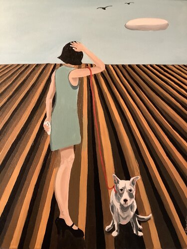 Blue skies do exsist van Sharon Champion, Schilderij te koop op Singulart