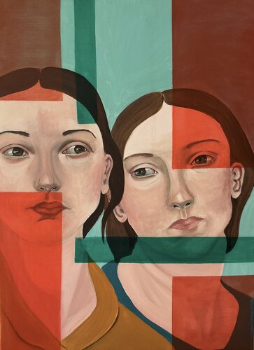 The Queue van Sharon Champion, Schilderij te koop op Singulart