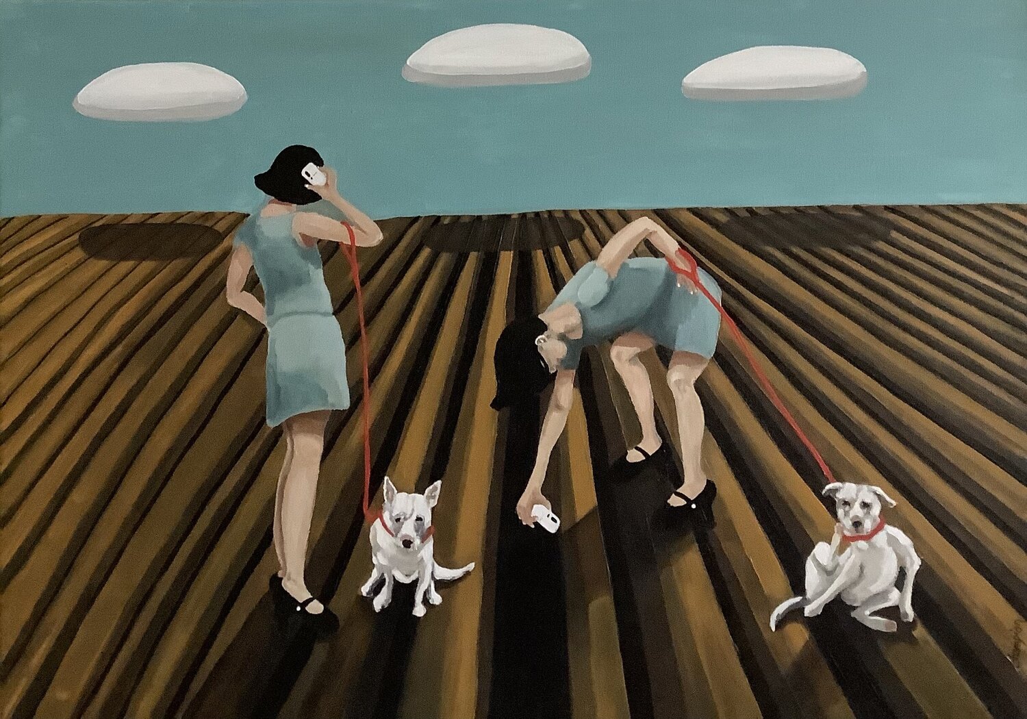 Three clouds and a ploughed field Sharon Champion