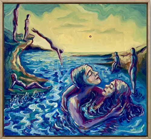 Rimanere a galla by Gabriele Pietrantuono, Painting for Sale on Singulart