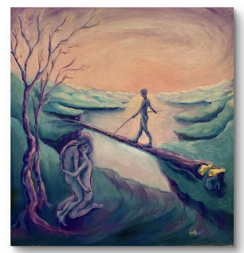 In equilibrio su un fragile paesaggio by Gabriele Pietrantuono, Painting for Sale on Singulart