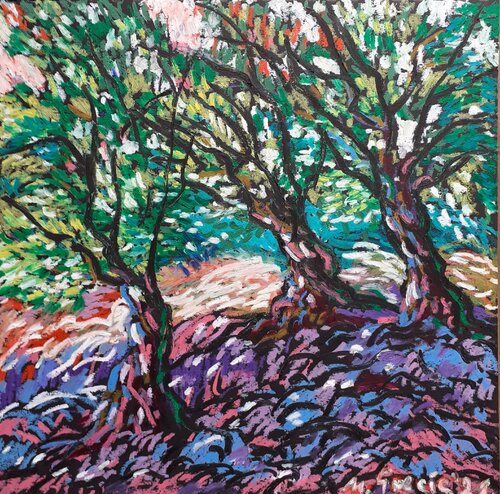 Purple shadow in orchard von Maja Grecic, Zeichnungen kaufen auf Singulart