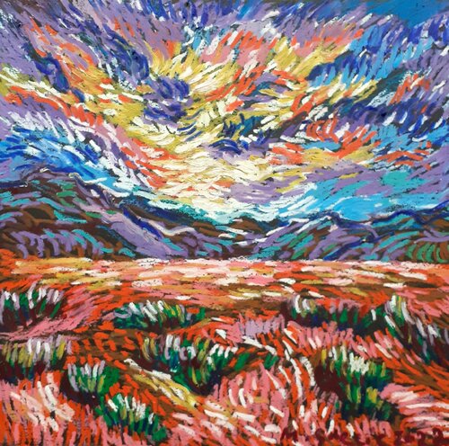 Desert sky de Maja Grecic, Dibujo a la venta en Singulart