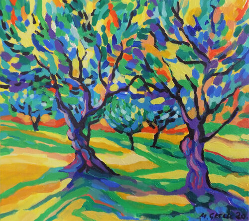 Olive grove toccata von Maja Grecic, Malerei kaufen auf Singulart