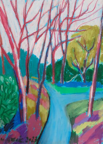 Trees in a park von Maja Grecic, Zeichnungen kaufen auf Singulart