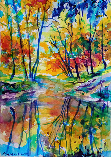 Reflections XXII de Maja Grecic, Obra en papel a la venta en Singulart