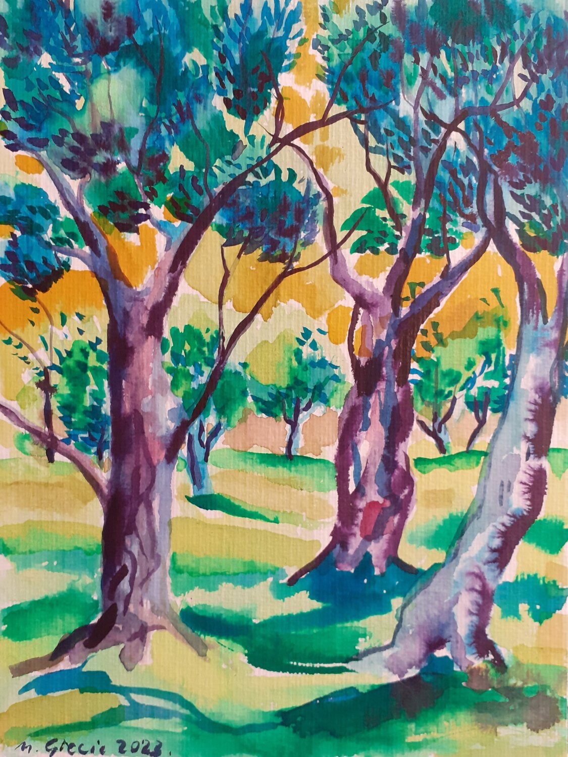 Three olive trees Maja Grecic