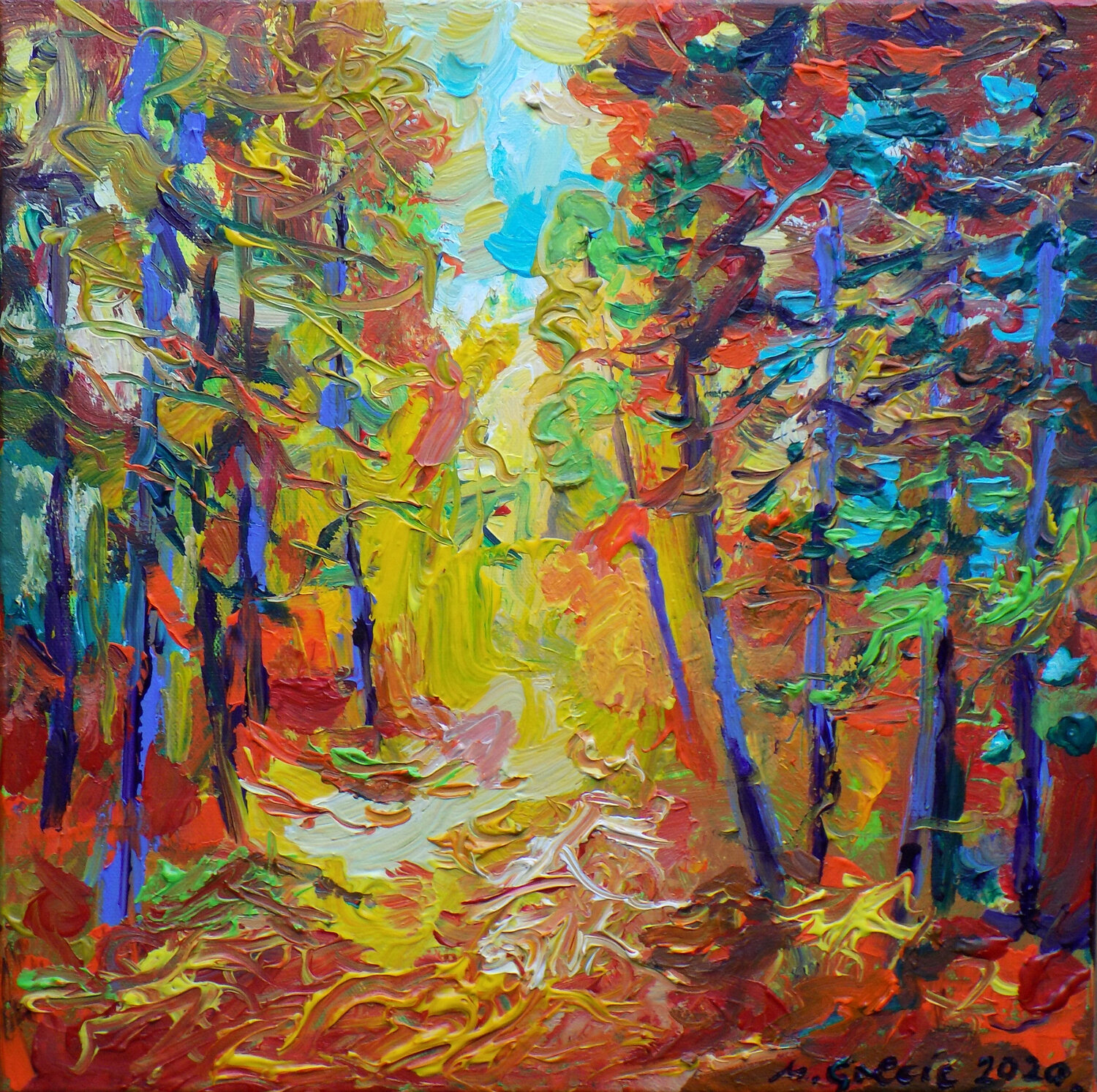 Forest path in orange Maja Grecic