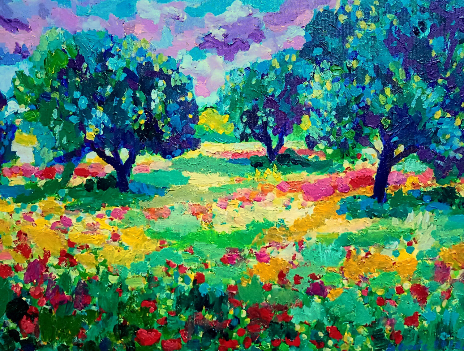 Purple clouds over orchard Maja Grecic