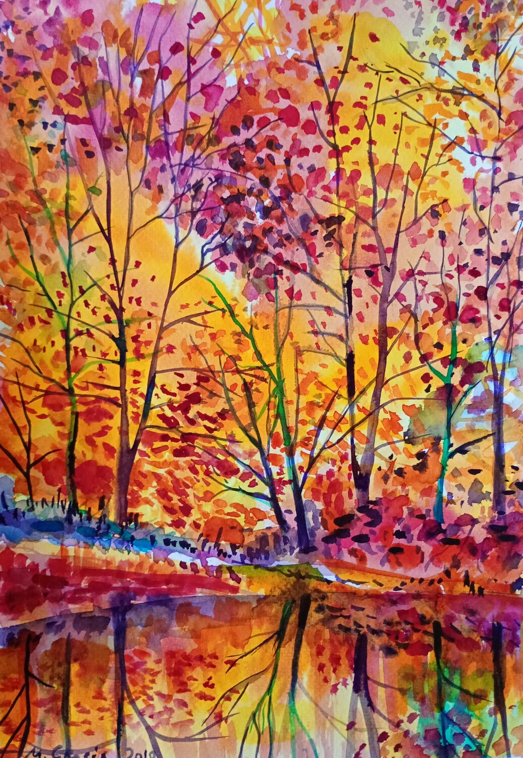 Autumn forest reflection Maja Grecic