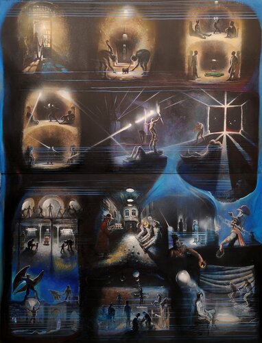 Within the Labyrinth of Light by Gia Bugadze, 회화 for Sale on Singulart