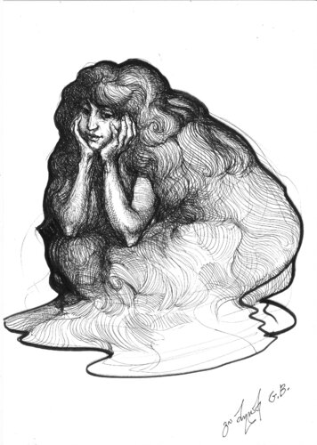 The Dreamer by Gia Bugadze, 소묘 for Sale on Singulart