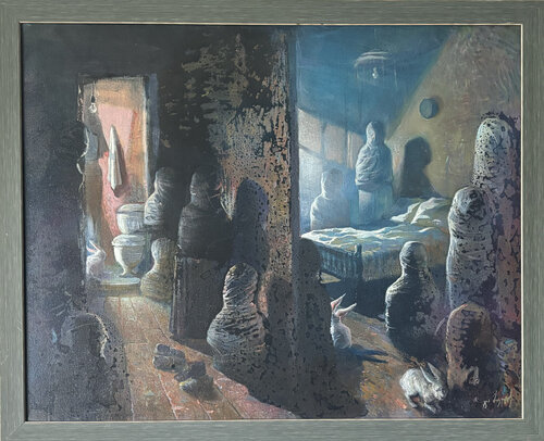 Silent Gathering van Gia Bugadze, Schilderij te koop op Singulart