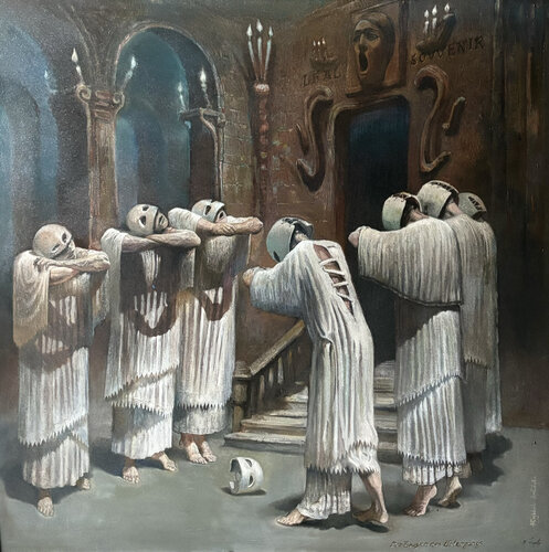 The Silent Chorus di Gia Bugadze, Pittura in vendita su Singulart