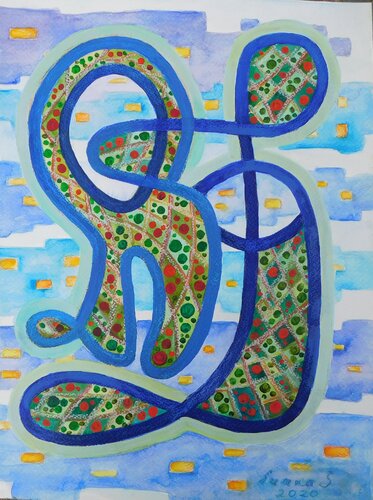 Relationship in the big city par Luana Stebule, Peinture en vente sur Singulart