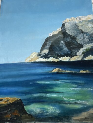Les falaises de Bonifacio van Daniele Badet, Schilderij te koop op Singulart
