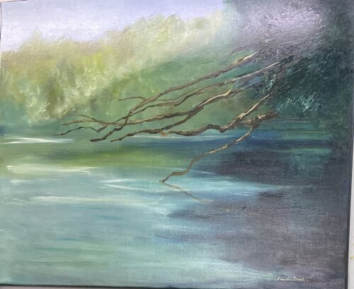 Rayon de soleil sur l Amazone van Daniele Badet, Schilderij te koop op Singulart