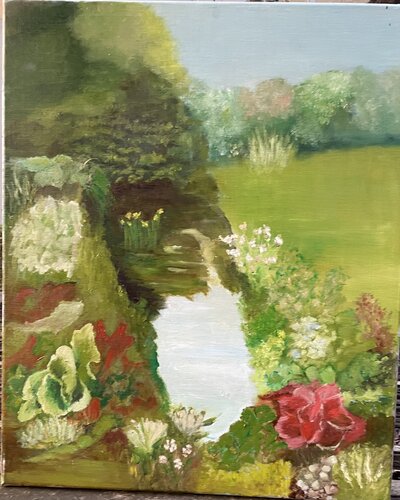Évocation du jardin de Monet van Daniele Badet, Schilderij te koop op Singulart