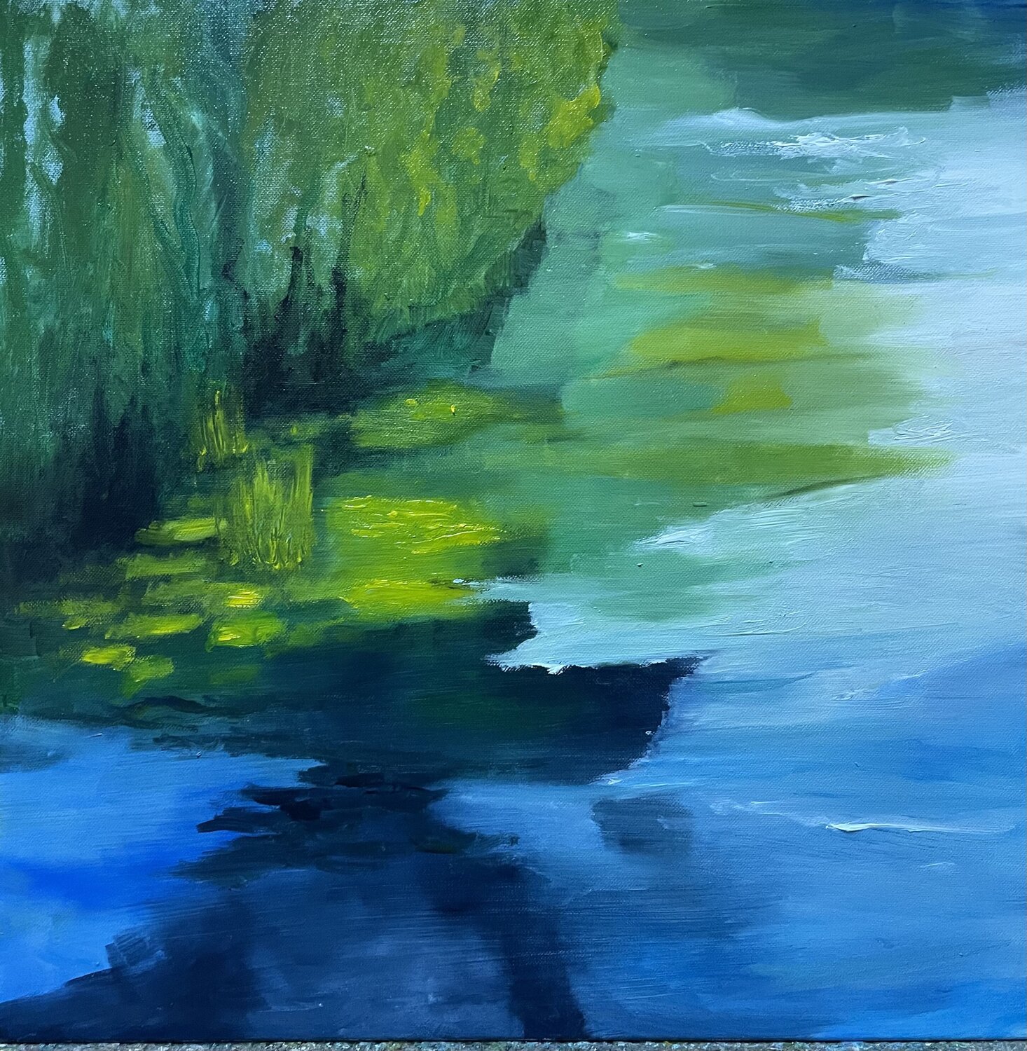 Au bord de l étang Daniele Badet Dipinto originale in vendita
