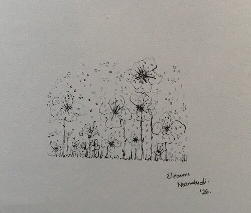 SOUS LA TÉRASSE - étude de Eléonore Nsanabandi, Pintura a la venta en Singulart