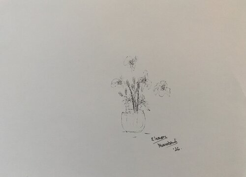 SOUS LA TÉRASSE - étude van Eléonore Nsanabandi, Schilderij te koop op Singulart