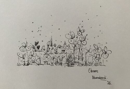 SOUS LA TÉRASSE - étude de Eléonore Nsanabandi, Pintura a la venta en Singulart