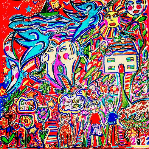 Good vibes de Daniele Jasselin, Pintura a la venta en Singulart