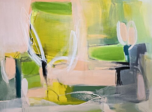 Peaceful graden de Monica Diaz, Pintura a la venta en Singulart