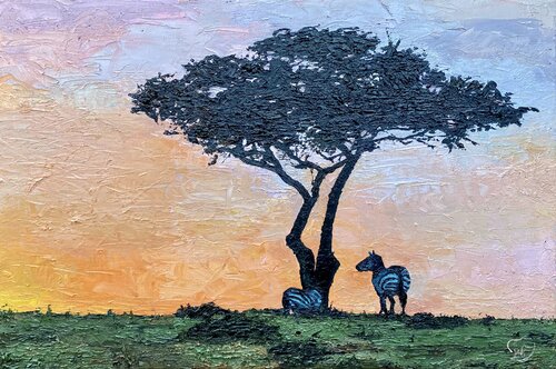 The Quiet Sentinel van Gigi Miahs, Schilderij te koop op Singulart