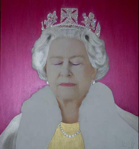 The Ultimate Queen  edition Royal Magenta di HAYO SOL, Pittura in vendita su Singulart