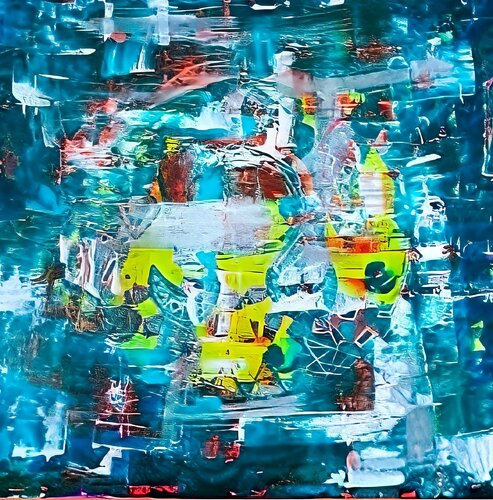 Poker Face III – Contemporary Portrait Exploring Hidden Emotion di Nata Statzner, Pittura in vendita su Singulart