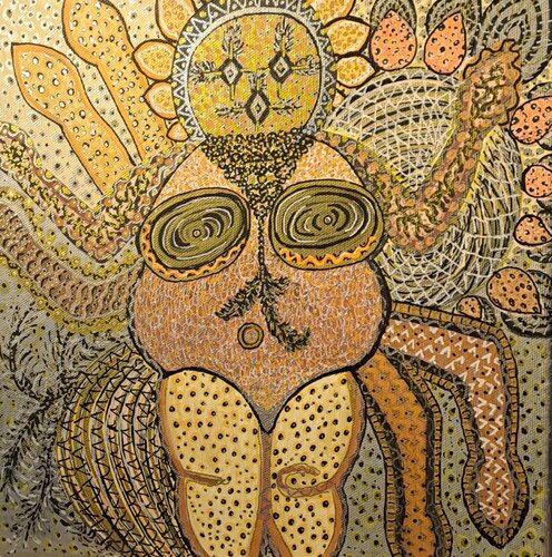 Walldorf Venus – Contemporary Mythological Portrait di Nata Statzner, Pittura in vendita su Singulart