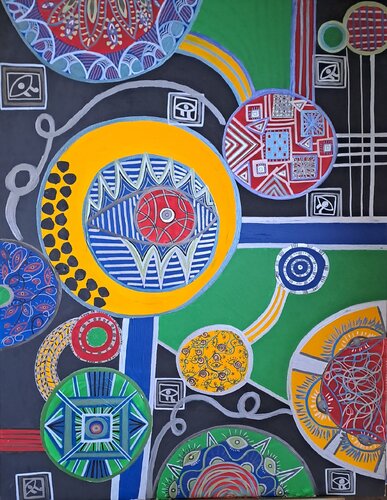 Augenkosmos I par Nata Statzner, Peinture en vente sur Singulart
