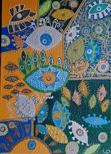 Augenkosmos IV par Nata Statzner, Peinture en vente sur Singulart