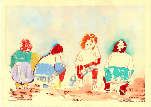 à PART or a PART - Four teenagers under a cold sun von Hassiba Kessaci, Werk auf Papier kaufen auf Singulart