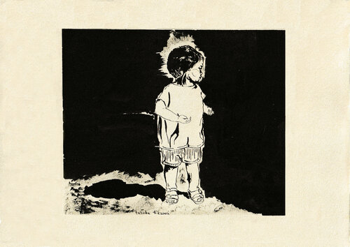 Still friends in life- A standing child Hassiba Kessaci