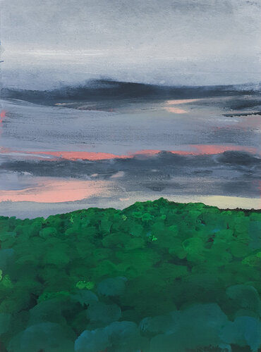 Ciel sur forêt au printemps de Dk Derkomaï, Obra en papel a la venta en Singulart