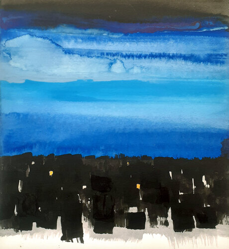 Aube "" Mad World" n°4 \ escape"" de Dk Derkomaï, Pintura a la venta en Singulart