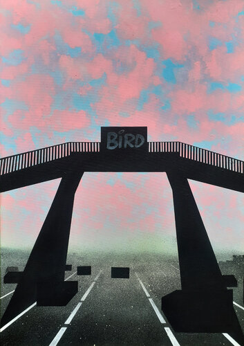 BIRD ( oiseau) di Dk Derkomaï, Pittura in vendita su Singulart