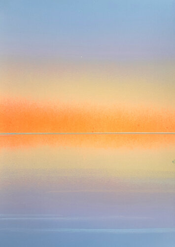 Aube Ciel et Mer di Dk Derkomaï, Opera su carta in vendita su Singulart