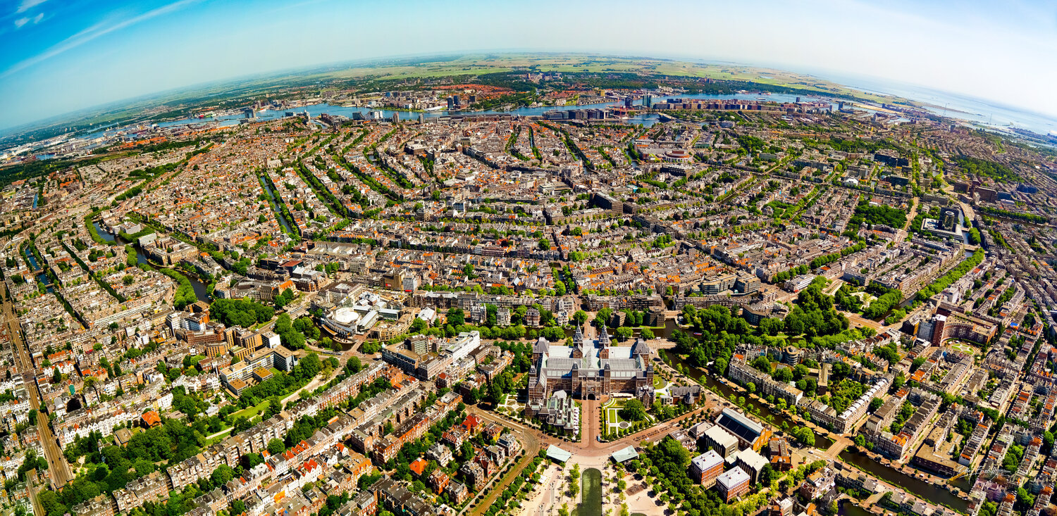 Amsterdam in Panorama  | Dibond with Plexiglass Robbert Frank Hagens