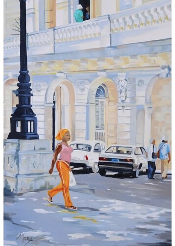 Habana - Oil on Canvas von Jeanne Maze, Werk auf Papier kaufen auf Singulart