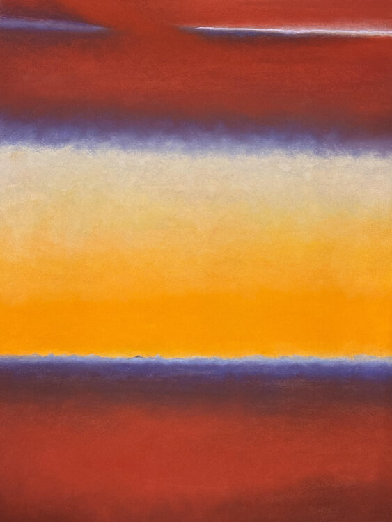 Spectrum Series No. 6 - Sunset in France, Pastel on Paper Jeanne Maze