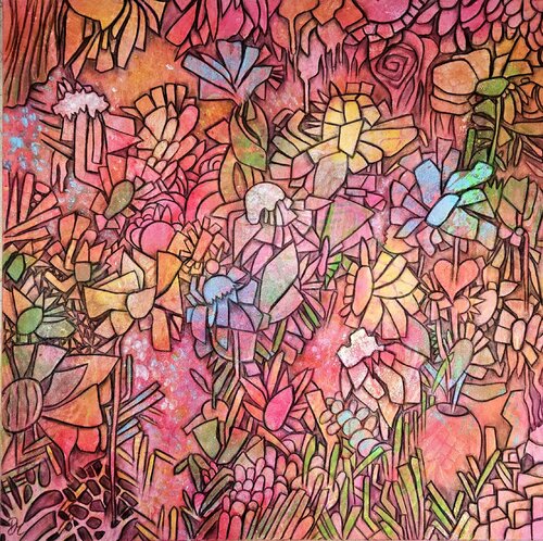 Flowers better together II par Danjela Möller, Peinture en vente sur Singulart