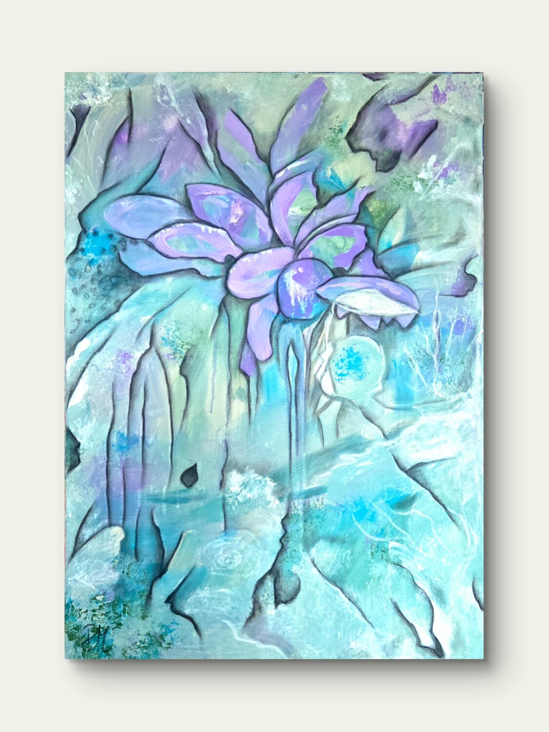 Flower of hope Danjela Möller Origineel schilderij te koop
