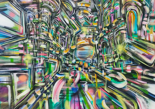 Corridor of Thought par Heinz Seidenbusch, Peinture en vente sur Singulart