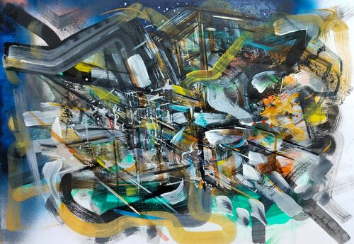 Structure and Storm van Heinz Seidenbusch, Werk op papier te koop op Singulart